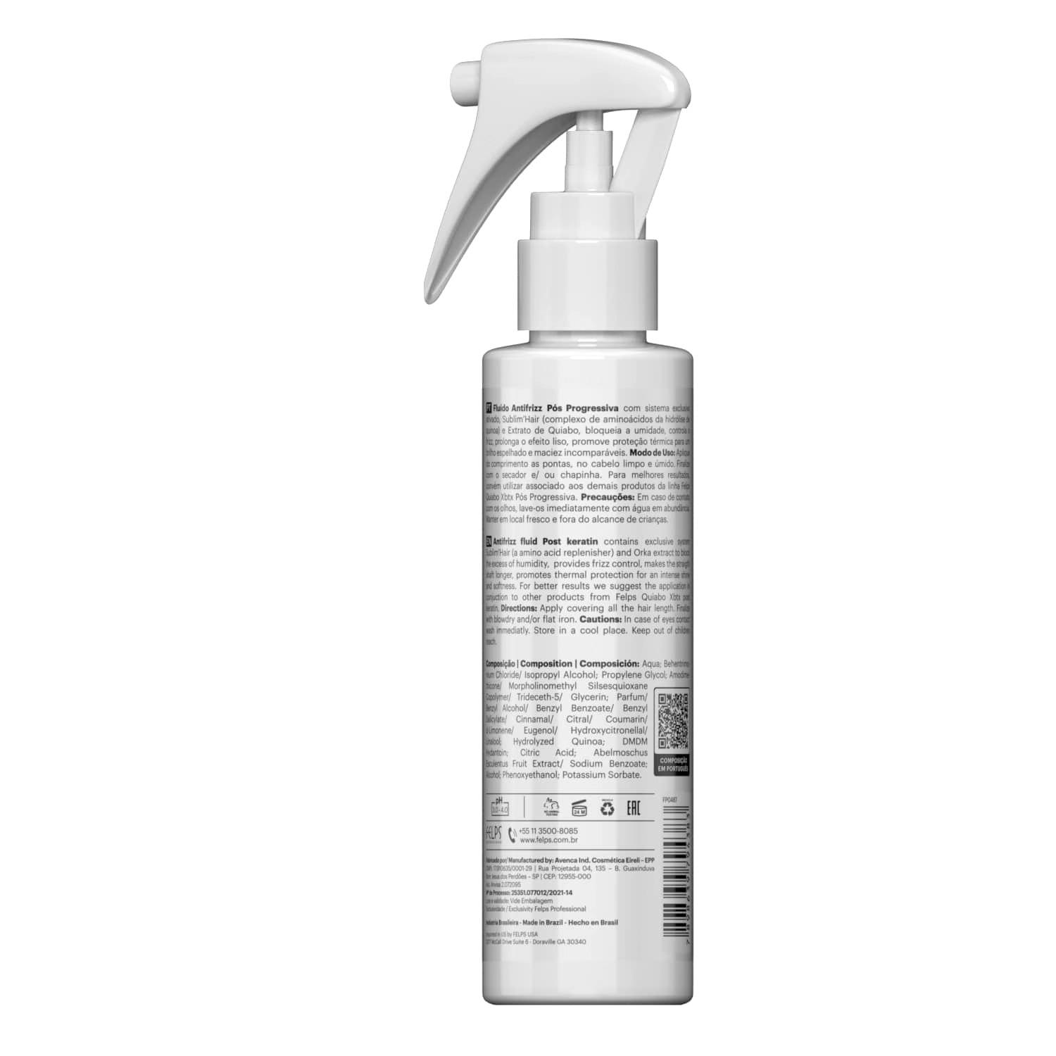 Fluido Antifrizz Felps Pos Progressiva Quiabo Xbtx 120ml