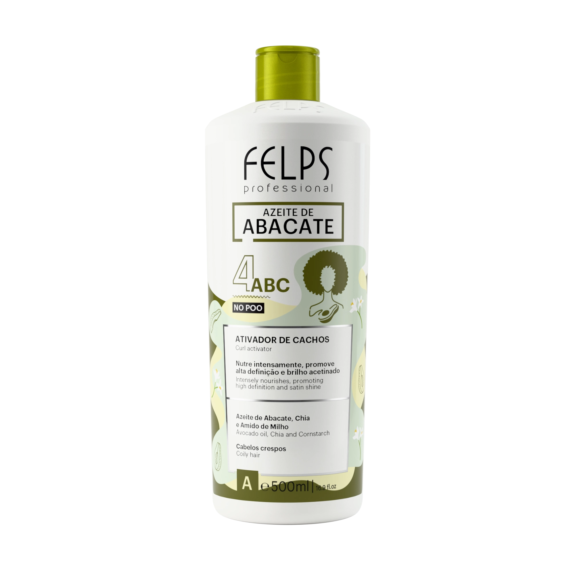Ativ Cachos Felps 500ml Az Abacate 4abc