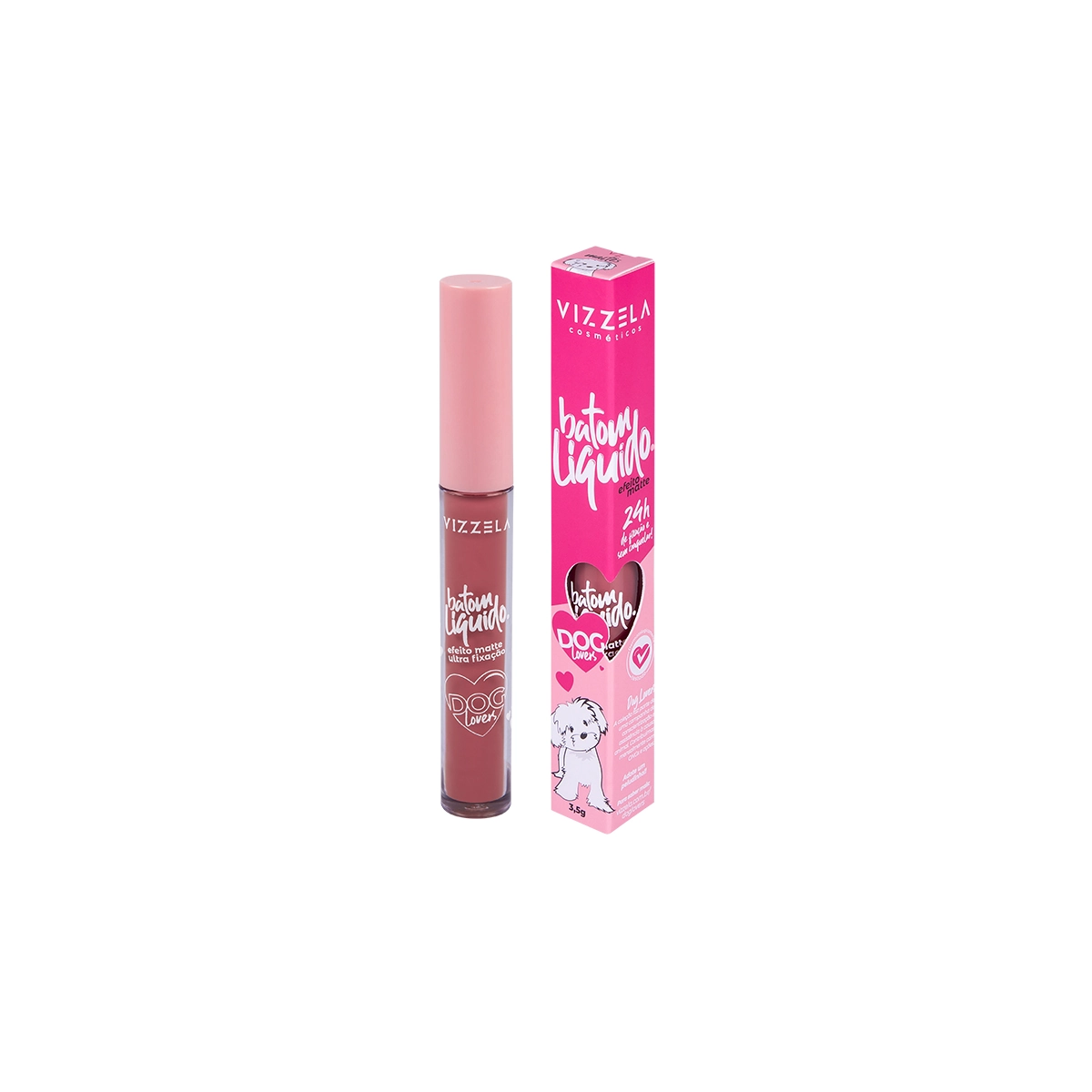 Batom Líquido Matte Maltês Vizzela Dog Lovers 3,5g