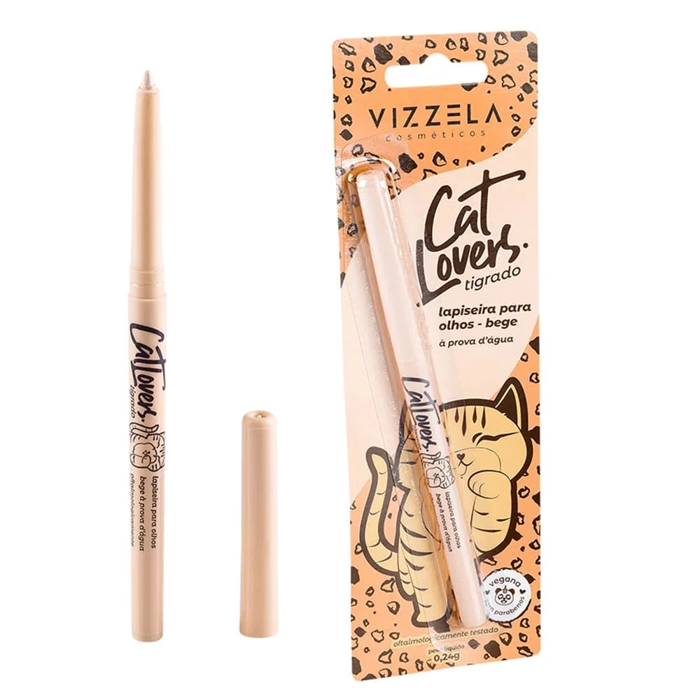 Lapiseira P/olhos Vizzela Cat Lovers Bege 1un
