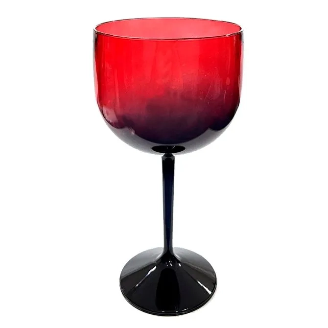Taca Gin Degrade Preto Fosco/vermelho