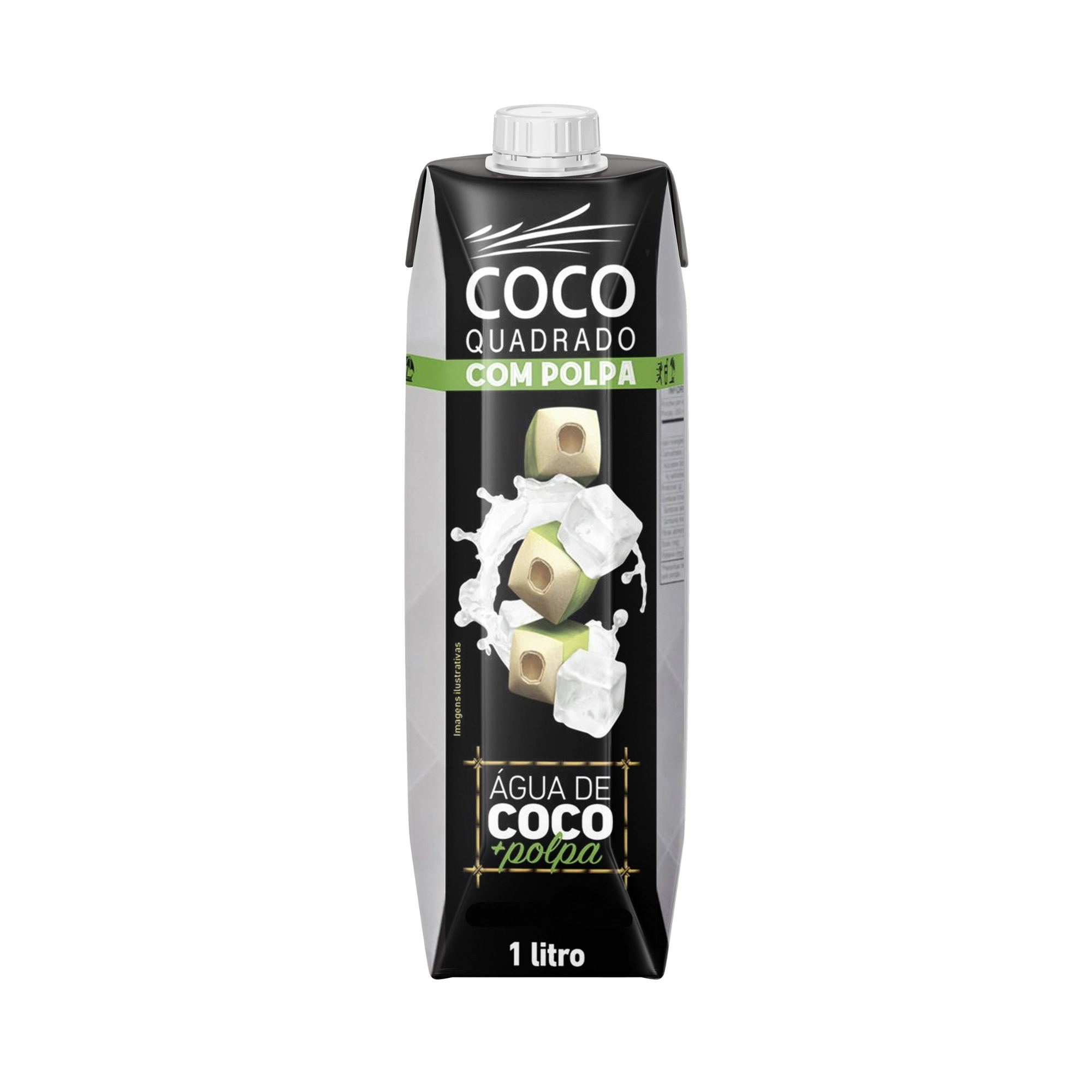 Agua Coco Quadrado C/polpa 1l