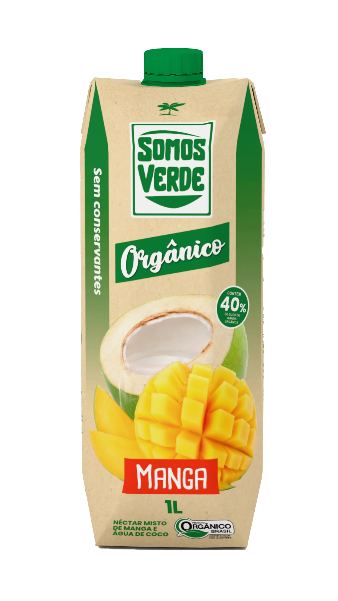 Nectar Organico Somos Verde Manga E Agua De Coco Tp 1l