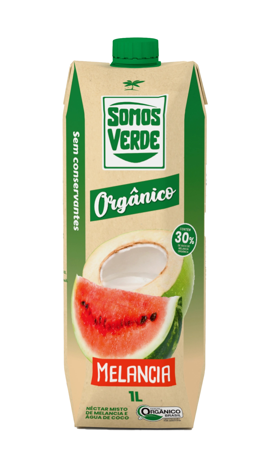 Nectar Organico Somos Verde Melancia E Agua De Coco Tp 1l