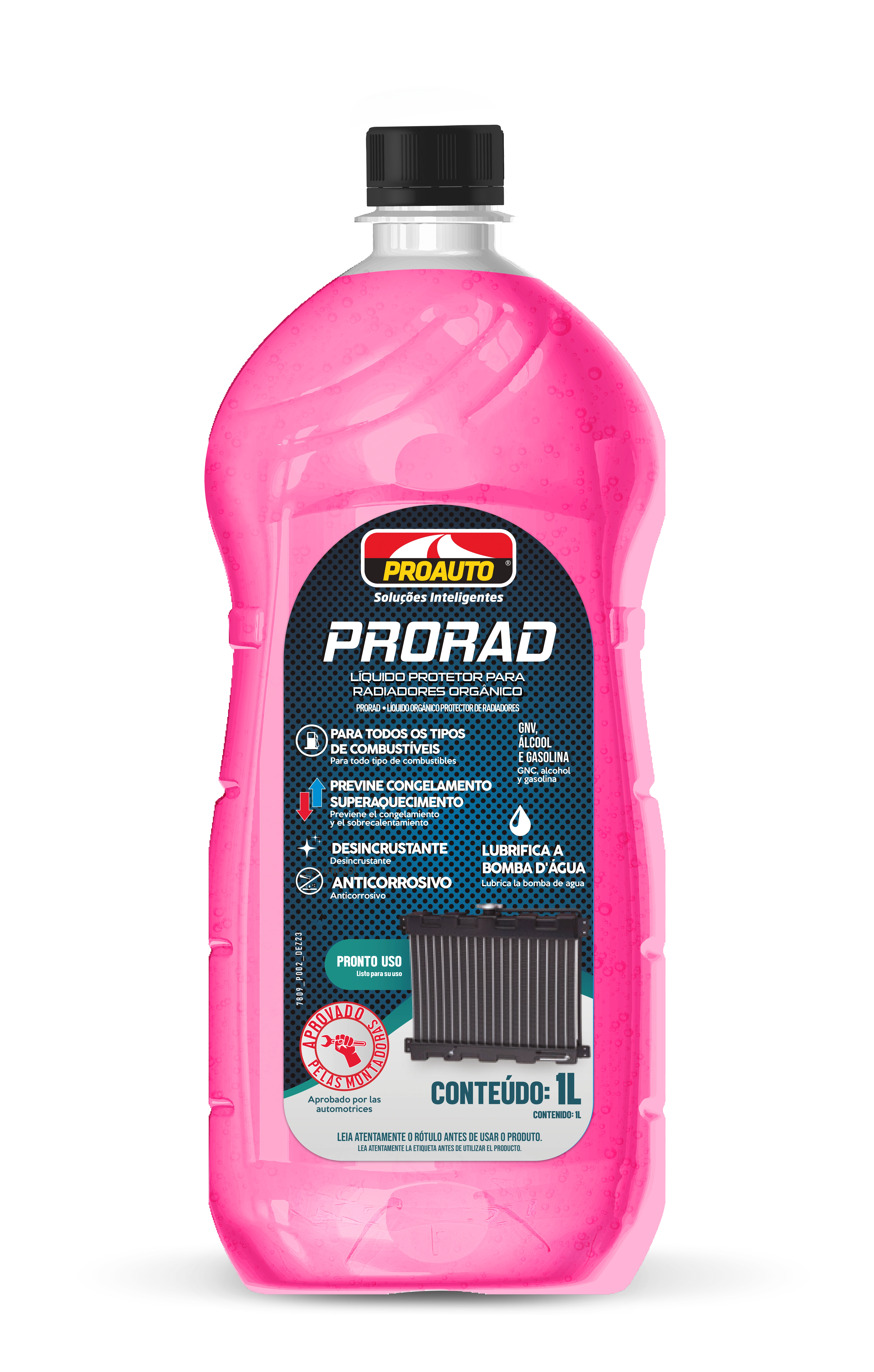 Líquido Protetor Para Radiador Orgânico Proauto Prorad Frasco 1l