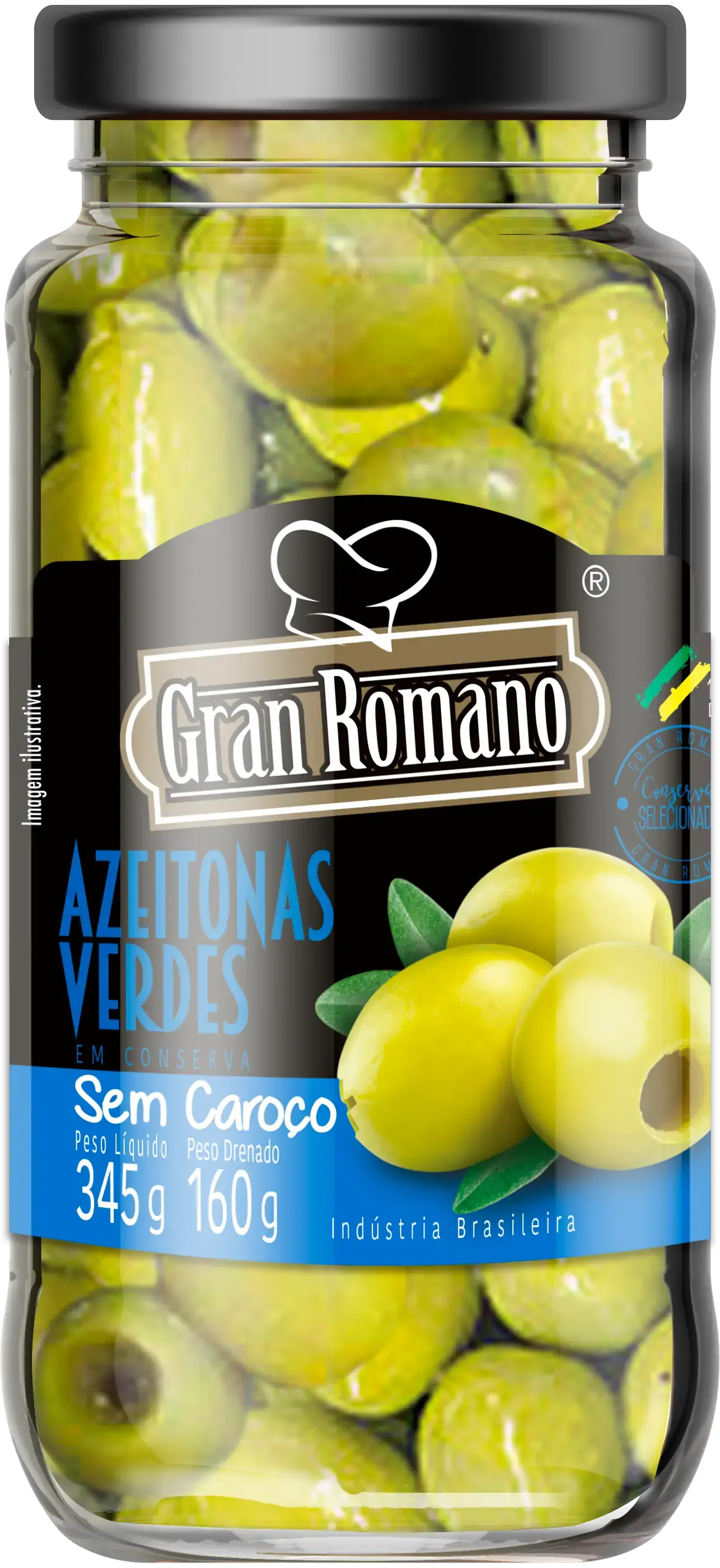 Azeitona Verde Gran Romano S/c 160g