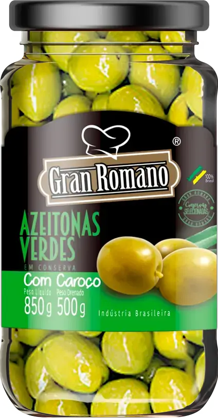 Azeitona Verde Gran Romano C/c 500g