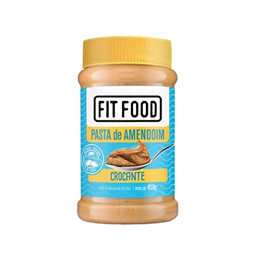 Pasta De Amendoim Crocante Integral Fit Food Pote 450g