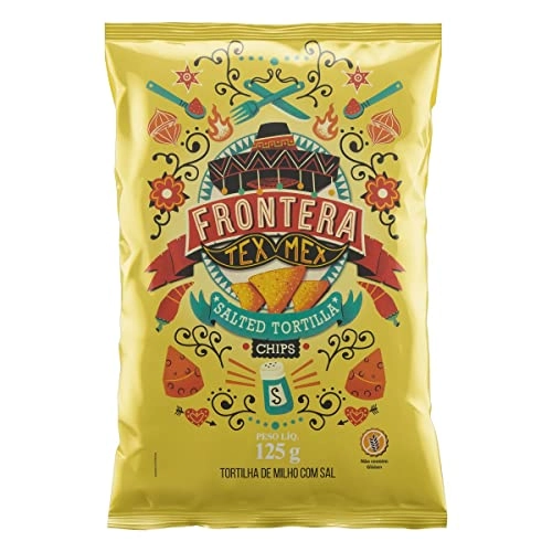 Tortilha Chips De Milho Com Sal Frontera Tex Mex Pacote 125g