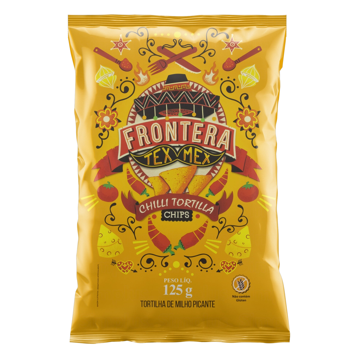Tortilha Chips De Milho Picante Frontera Tex Mex Pacote 125g