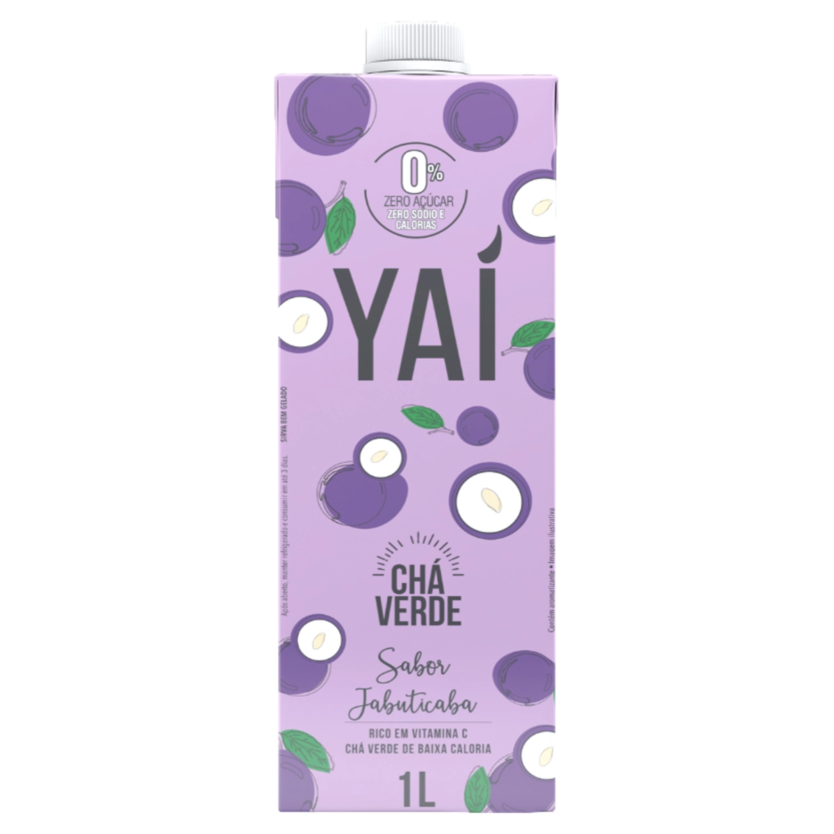 Chá Verde Jabuticaba Zero Açúcar Yaí Caixa 1l