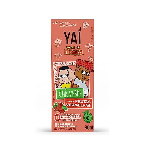 Chá Verde Frutas Vermelhas Zero Açúcar Turma Da Mônica Yaí Caixa 200ml