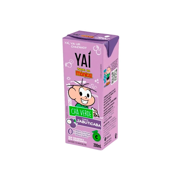 Chá Verde Jabuticaba Zero Açúcar Turma Da Mônica Yaí Caixa 200ml