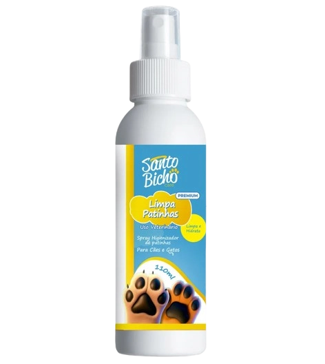 Spray Santo Bicho Limpa/hidr.patinhas 110ml