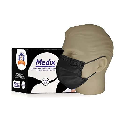 Mascara Tripla Medix Descartavel C/ 50un Preta