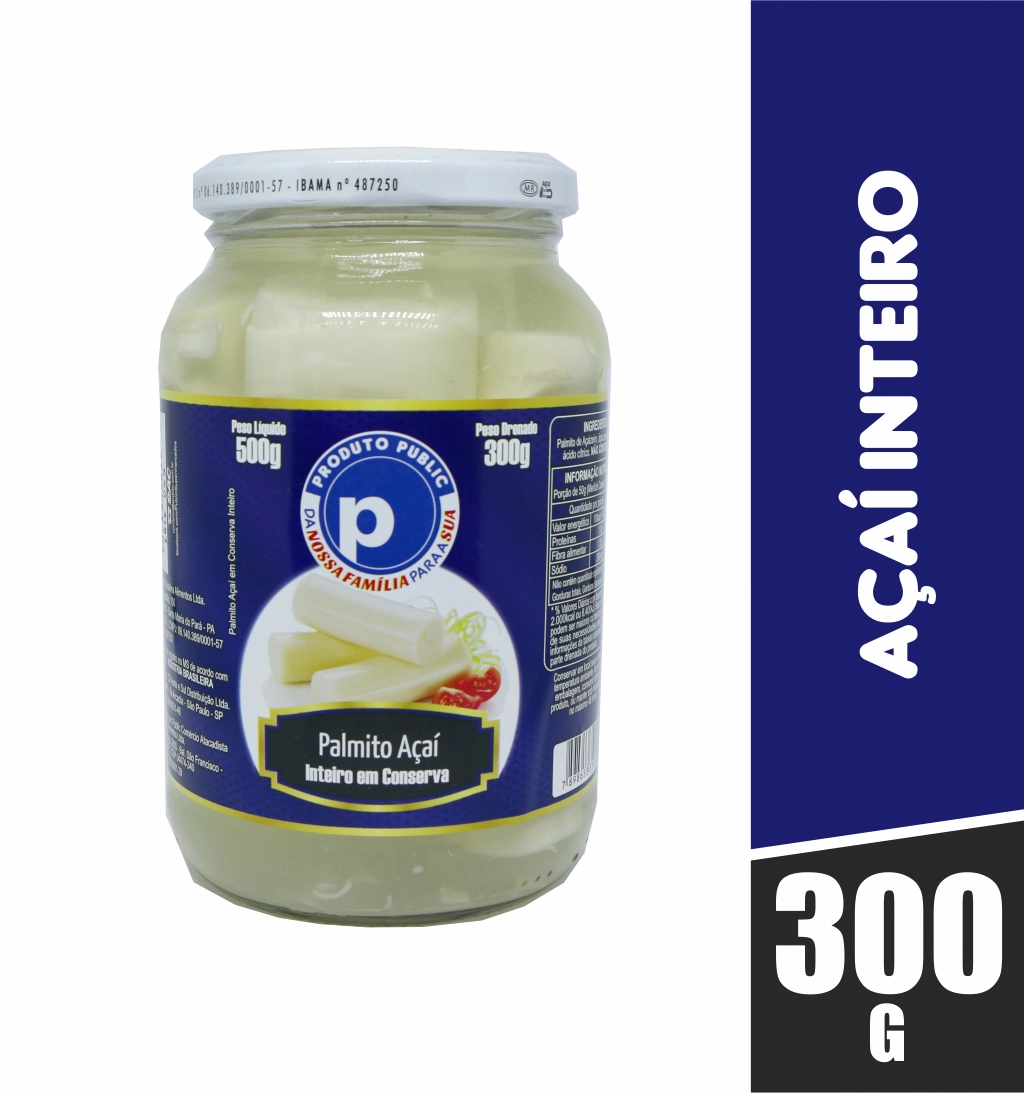 Palmito Acai Inteiro 300g Public