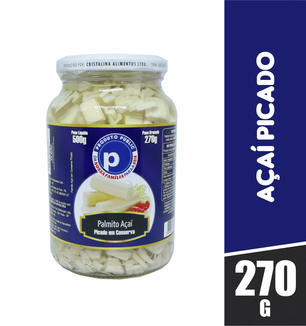 Palmito Acai Picado 270g Public