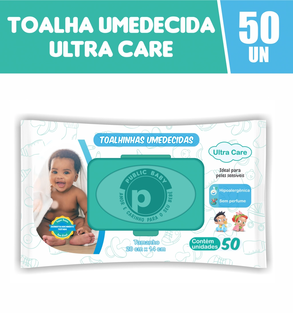 Toalha Umed Public Baby C/50 Sensitive