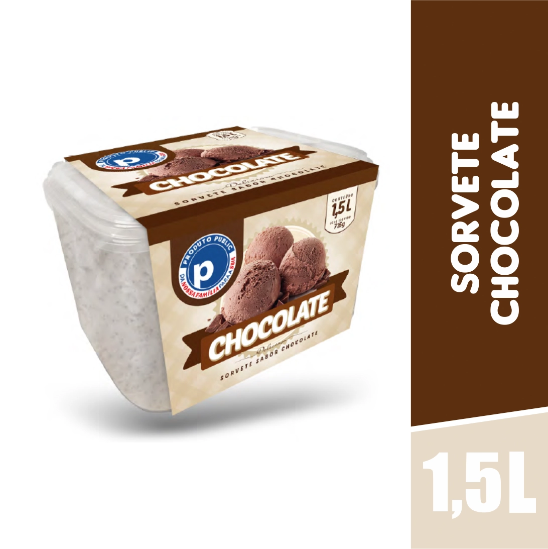 Sorvete Public 1.5l Chocolate