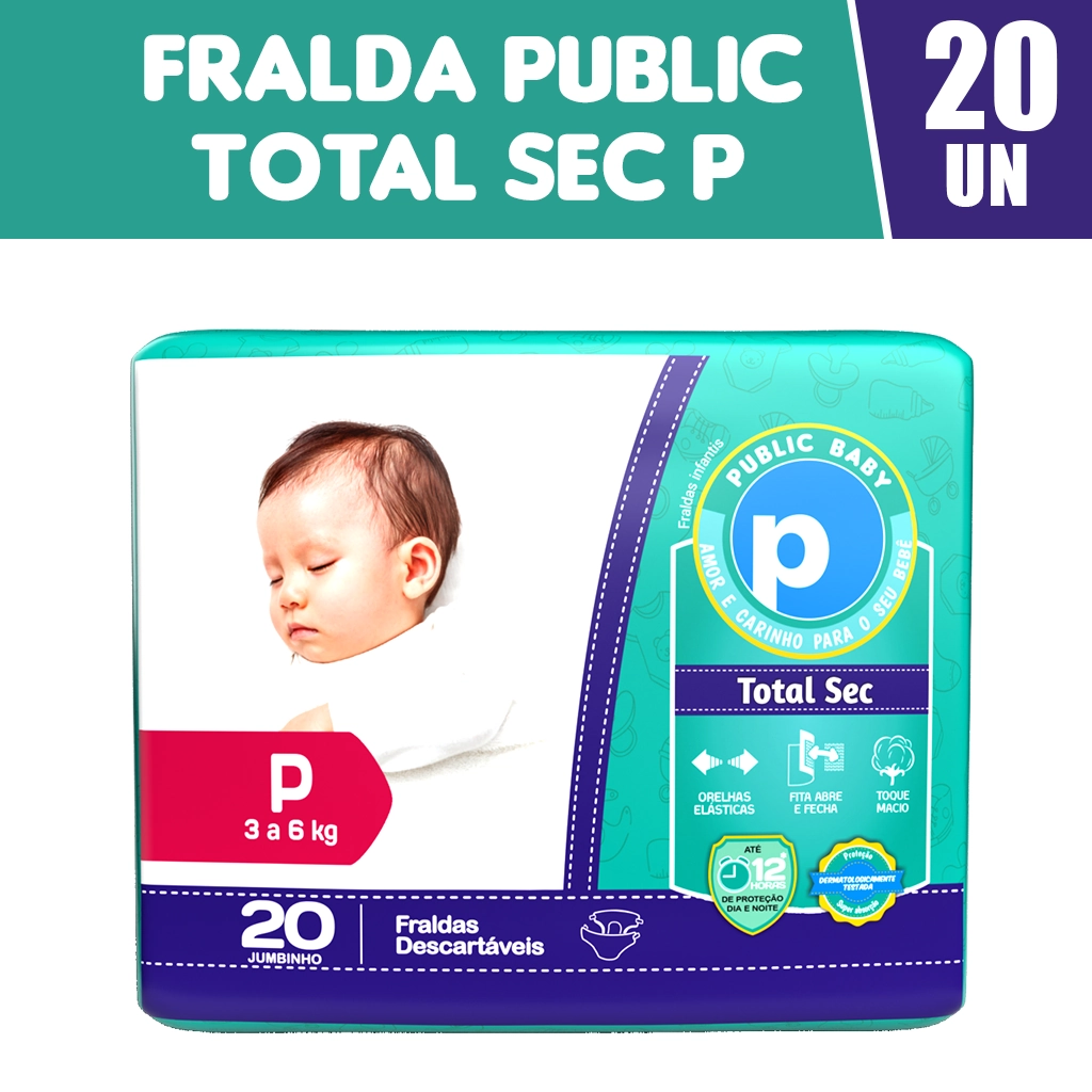 Fralda Public Baby Total Sec Jumbinho P C/20