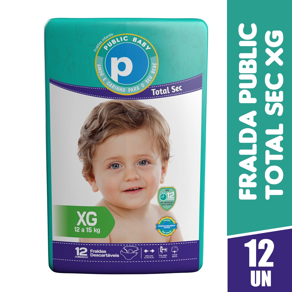 Fralda Public Baby Total Sec Jumbinho Xg C/14