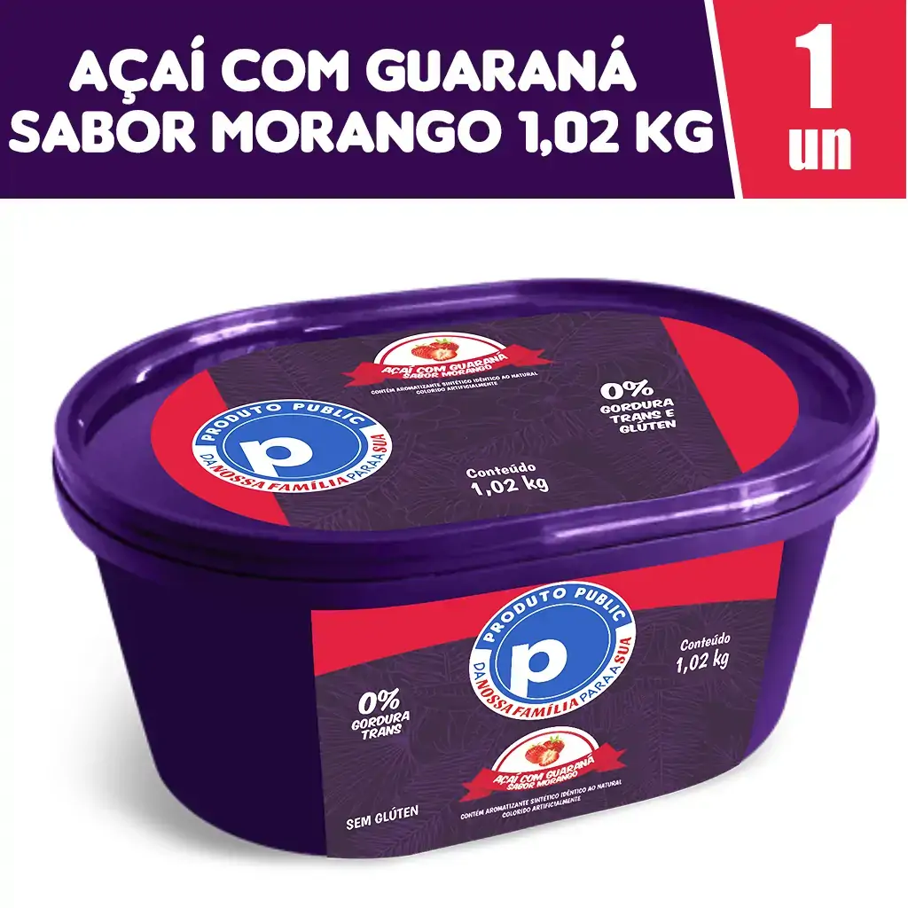 Acai Public 1.02kg Morango