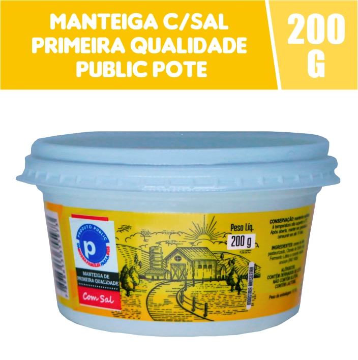 Manteiga Public 200g Pote C/sal