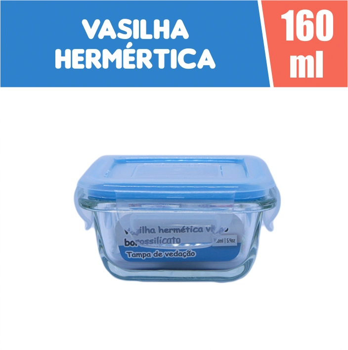 Vasilhas Hermeticas 160ml Azul Public