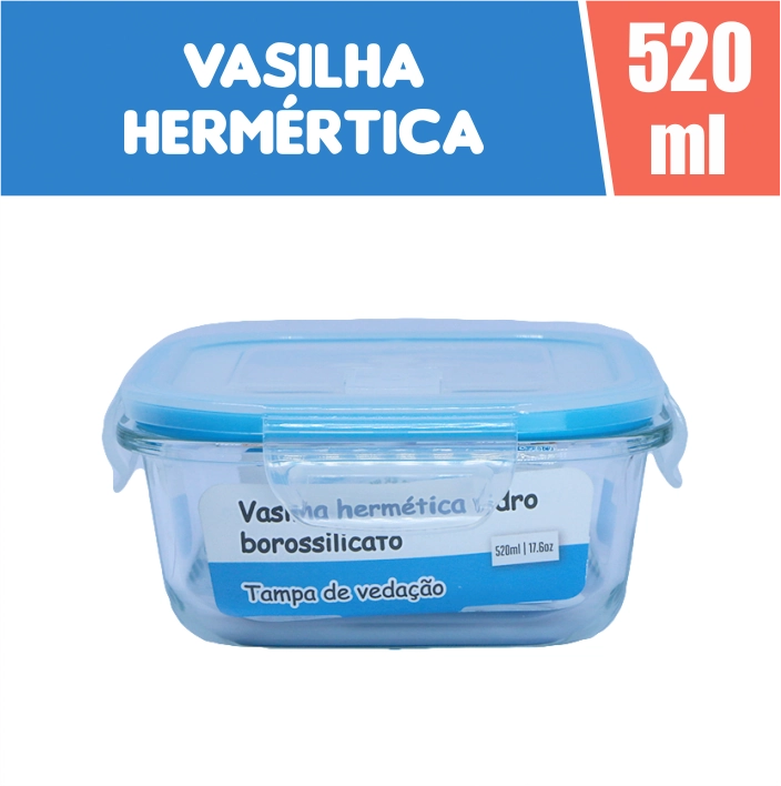 Vasilhas Hermeticas 520ml Azul Public