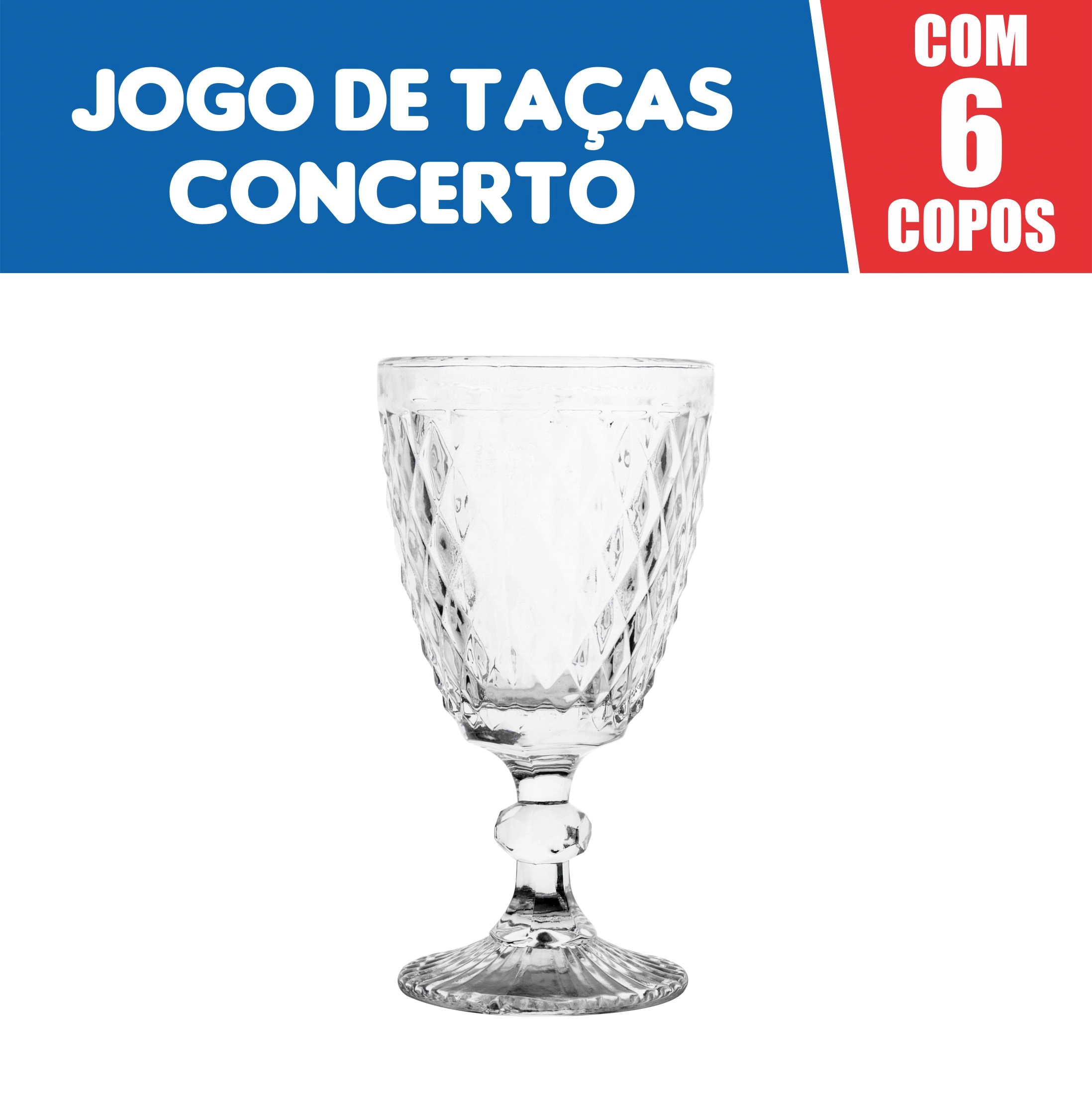 Jogo De Taca 270ml De Vidro C/ 6 Public