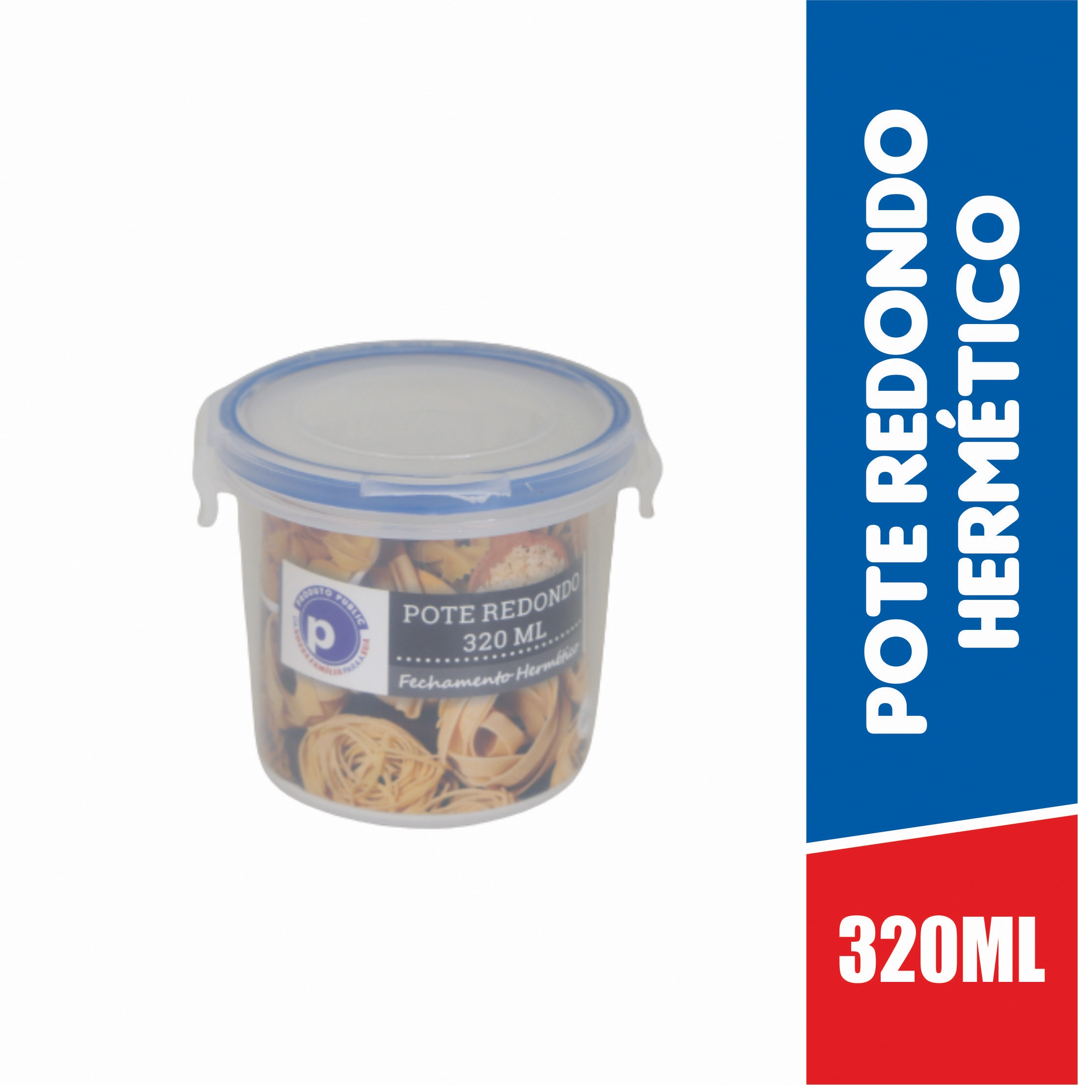 Vasilha Plastica 320 Ml Redonda Public Azul