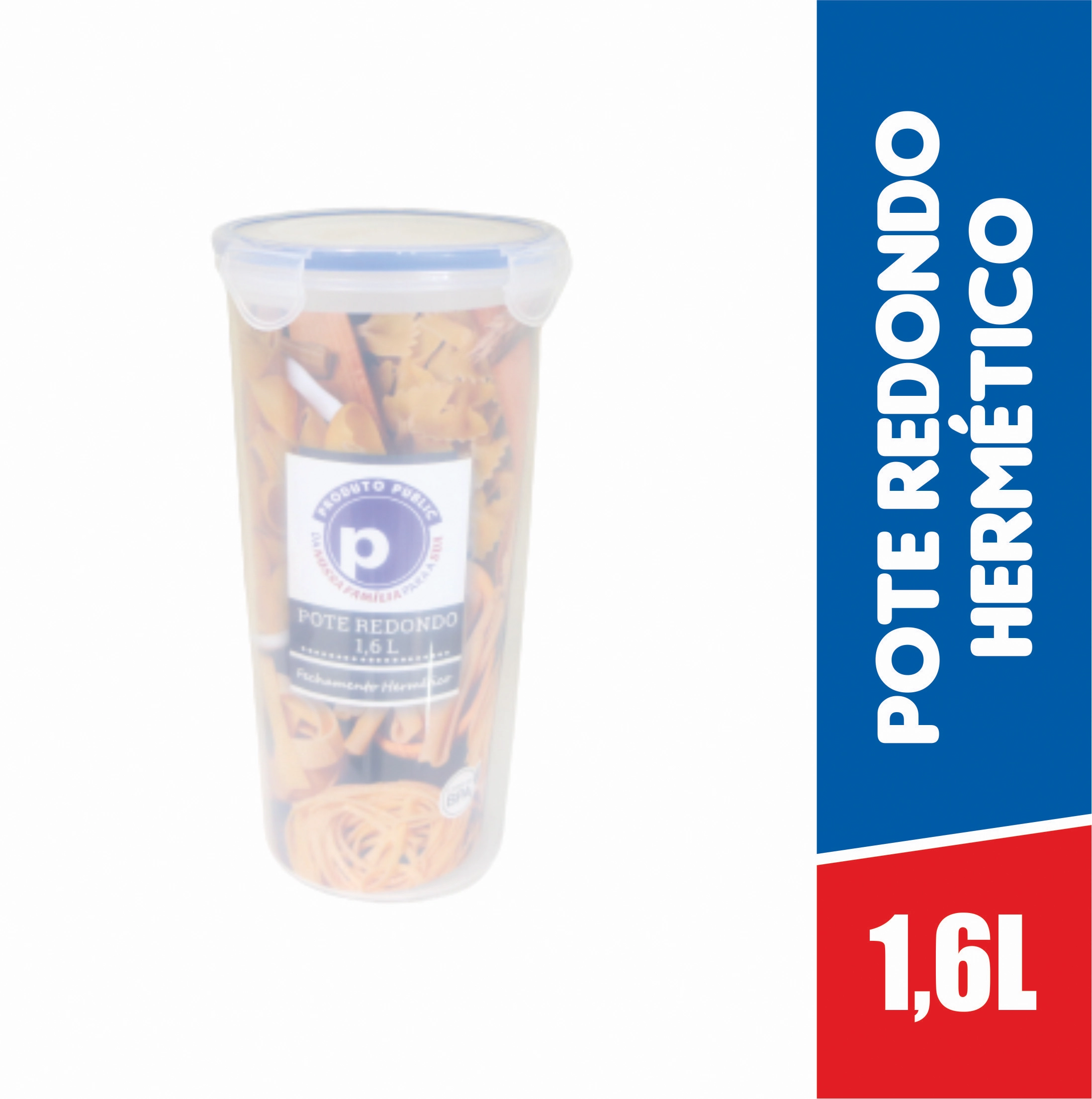 Vasilha Plastica 1,6 Ml Redonda Public Azul