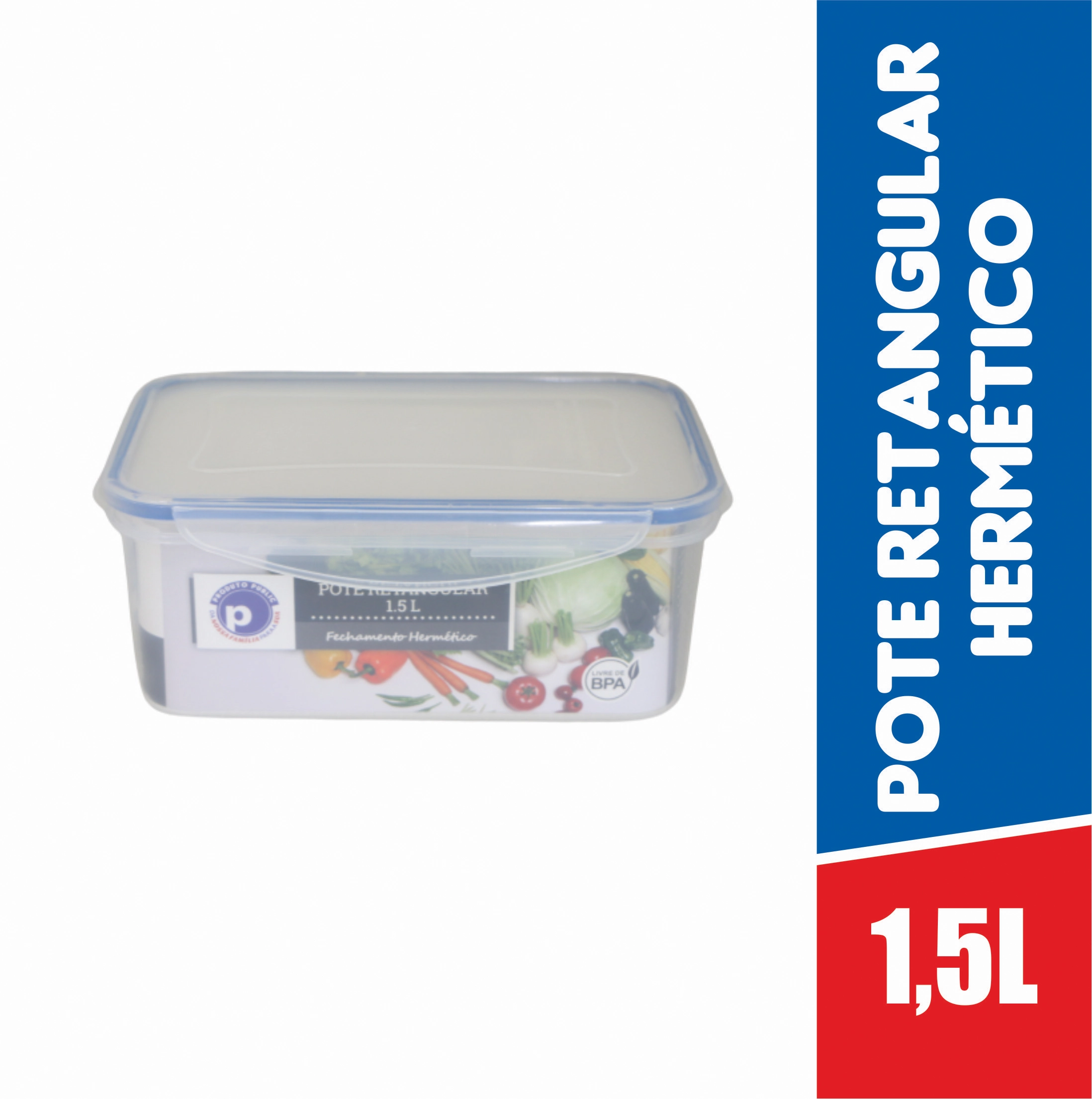 Vasilha Hermetica 1500ml Vasilha Tampa De Silicone Public