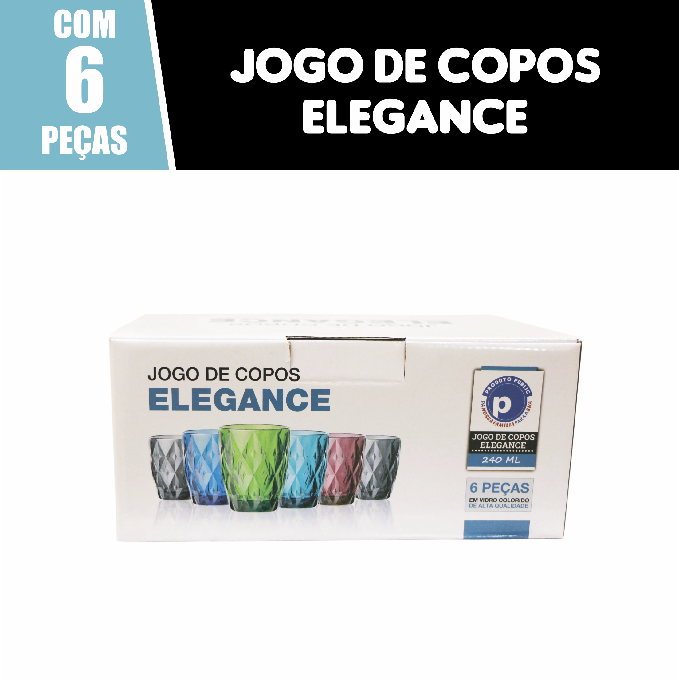 Jogo De Copo Public Elegance 240 Ml