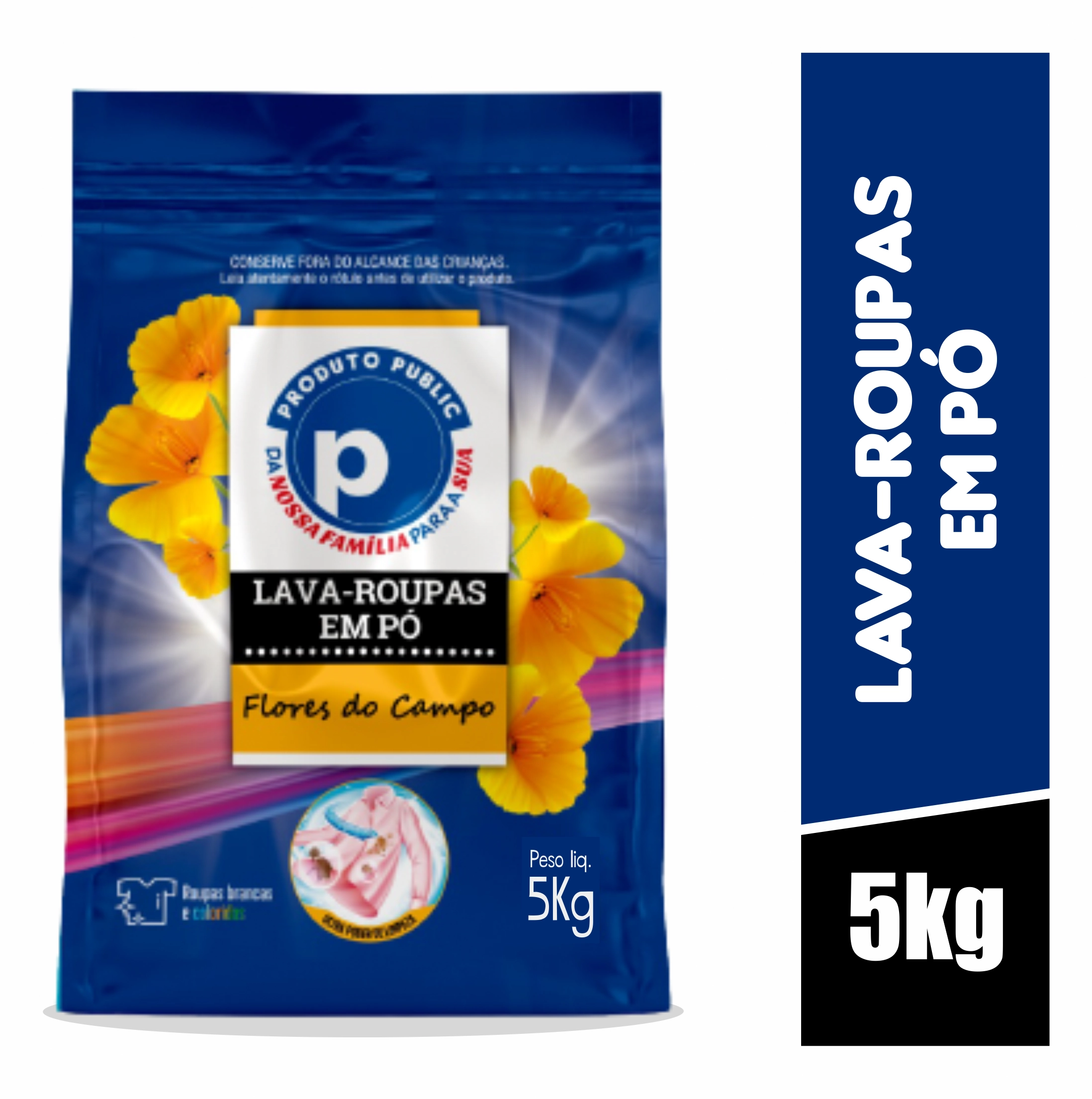 Lava Roupa Po Public 5kg Flores Sachet