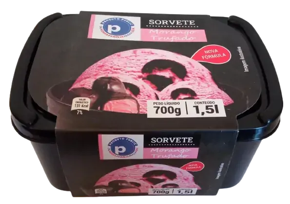 Sorvete Public Premium 1,5l Morango Trufado