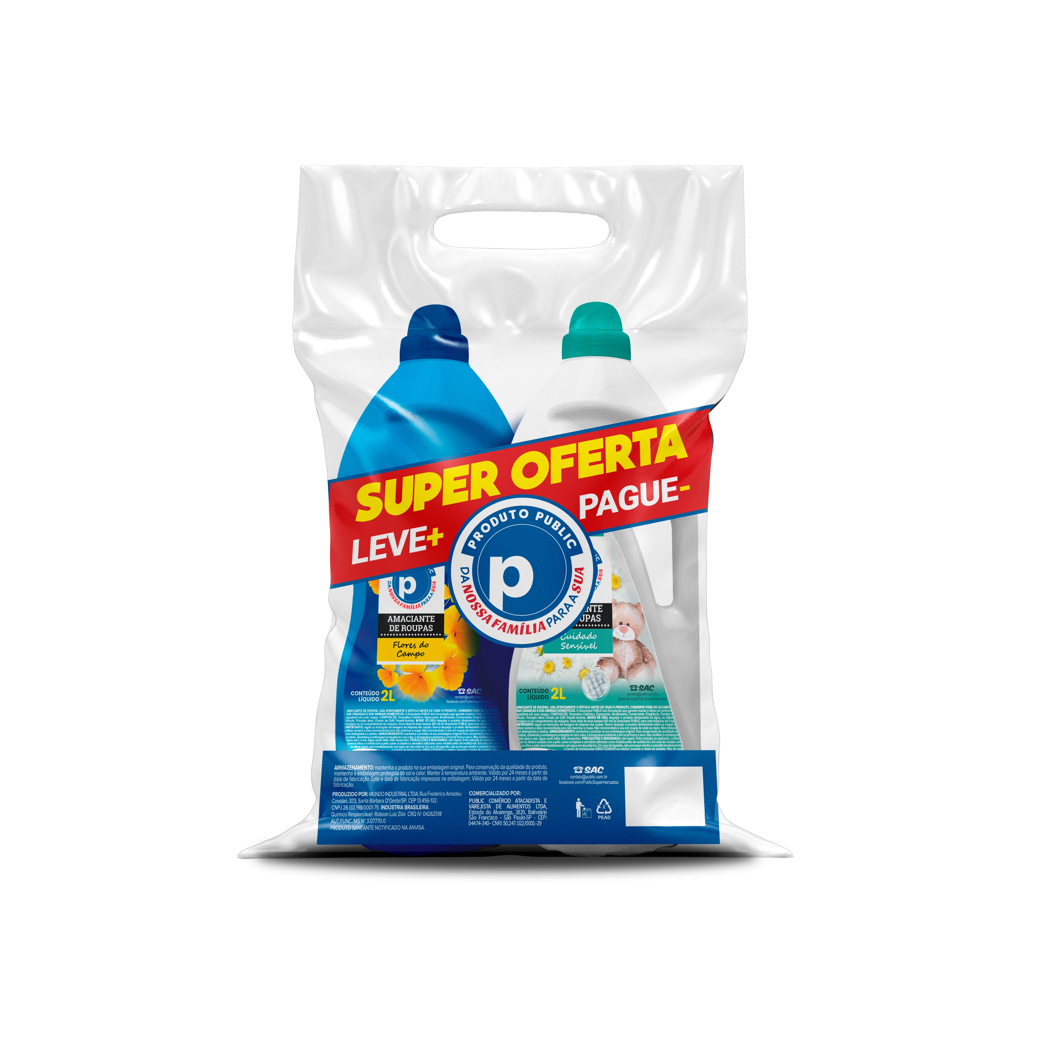 Kit Amac Public 2l Flores Cuid Sensivel