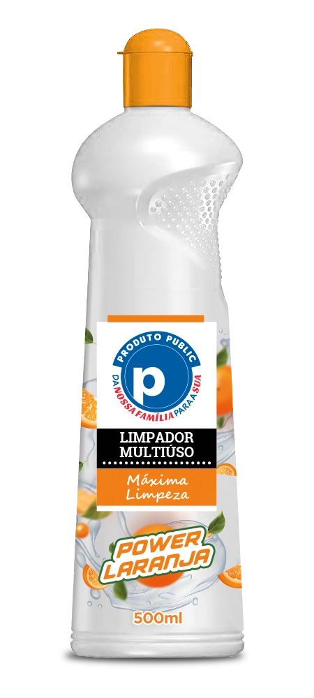 Limp Multiuso Public 500ml Power Laranja
