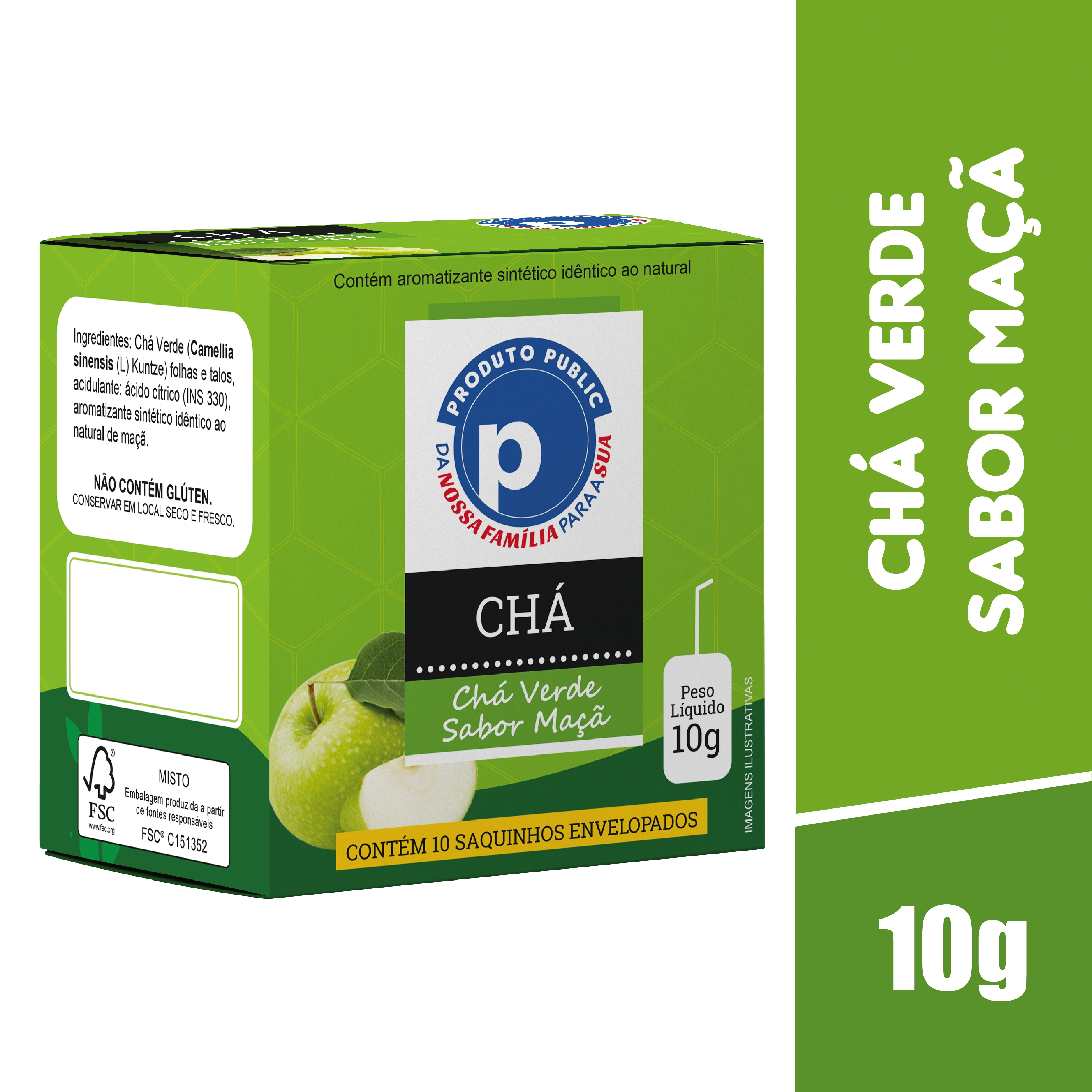 Cha Public 10g Verde Sab/ Maca