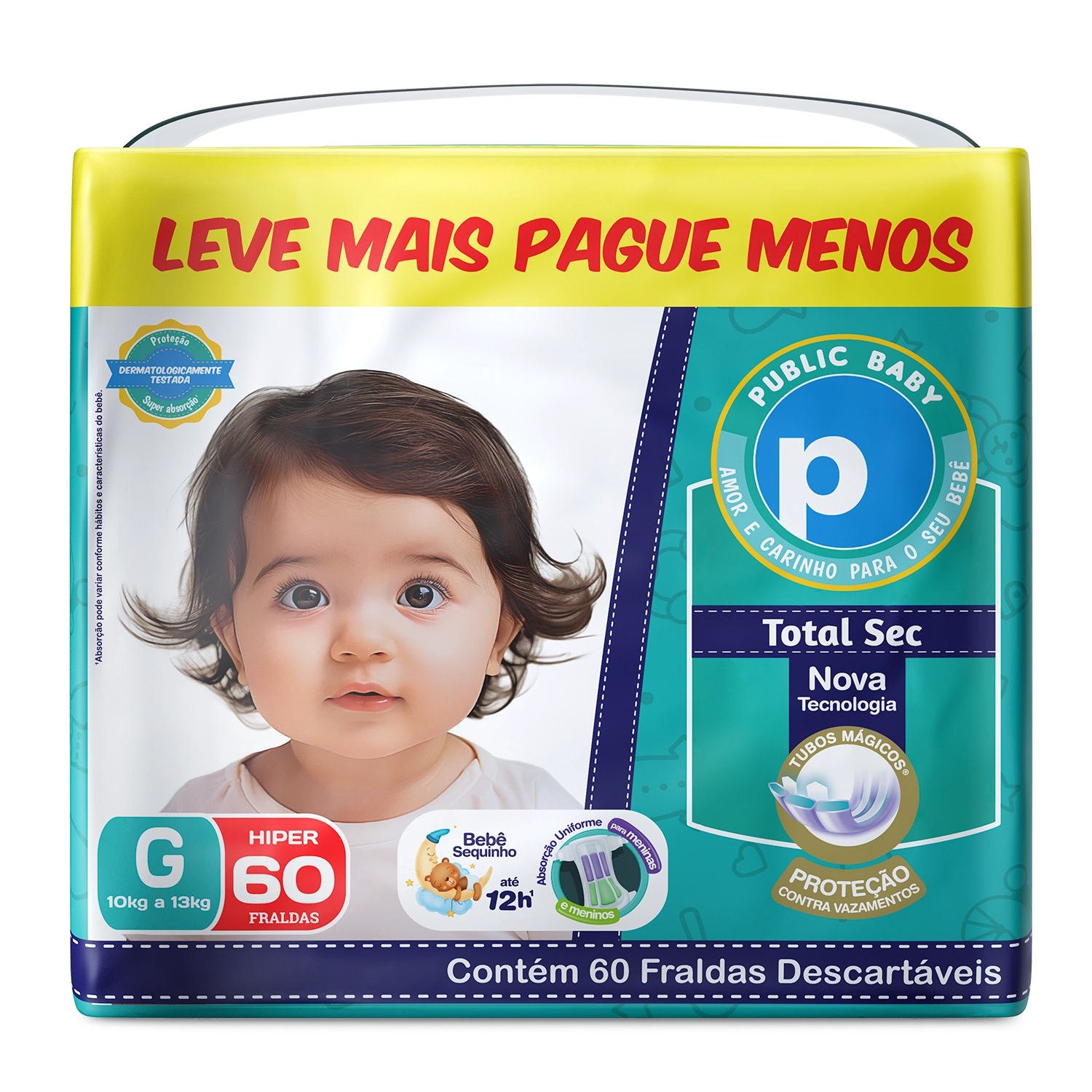 Fralda Public Baby Total Sec Hiper G C/60