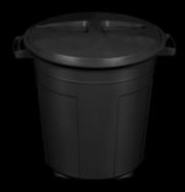 Cesto Plástico Preto Com Tampa Belmount 32l