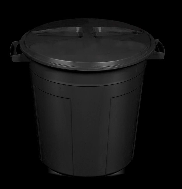 Cesto Fechado Com Tampa Preto Belmount 60l 391