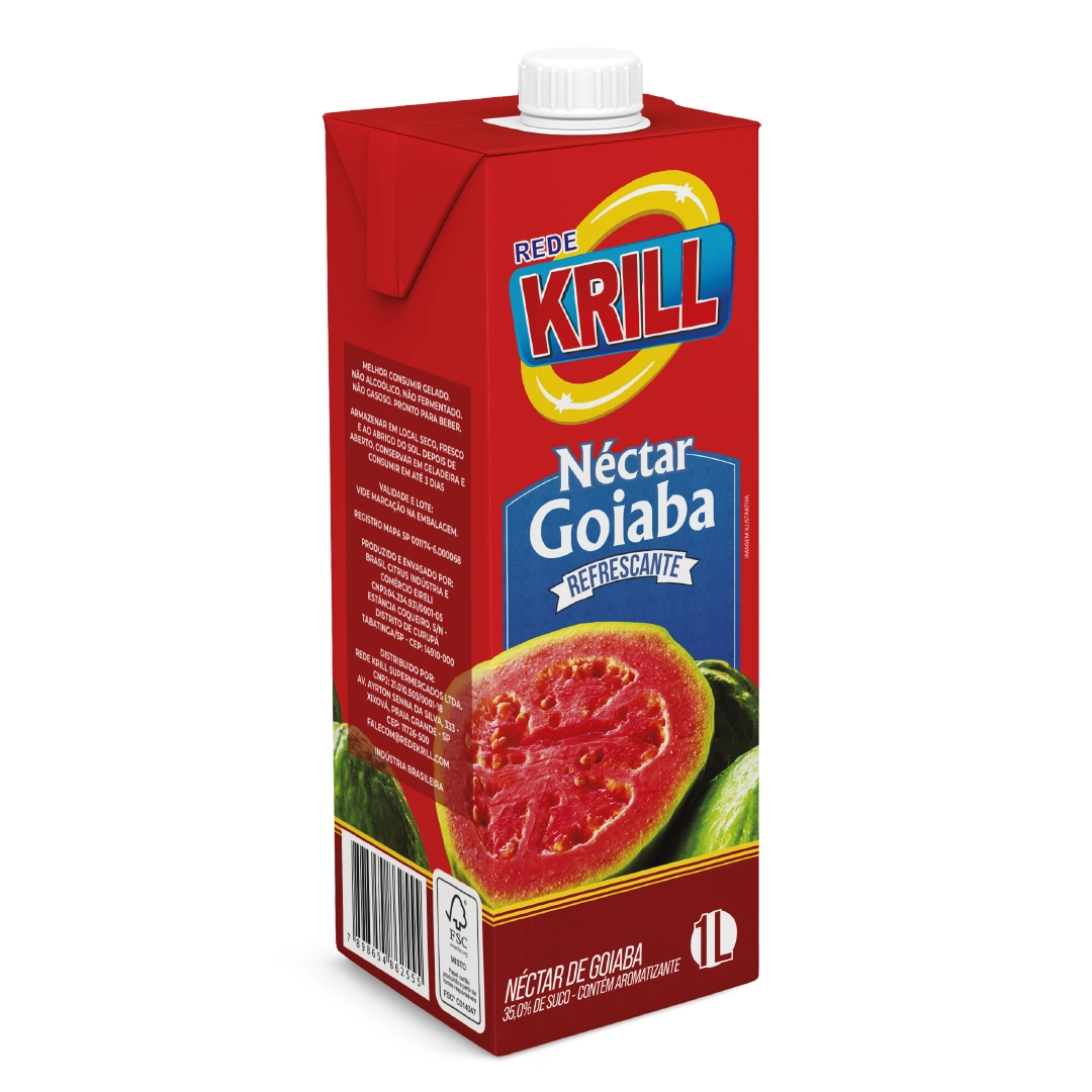 Suco Nectar Rede Krill Goiaba 1l