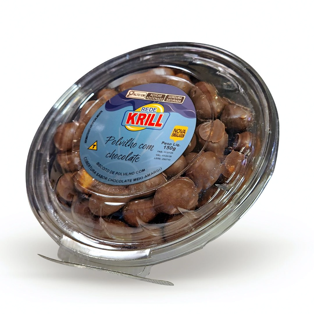 Bisc.rede Krill Polvilho Cob.choc.pt.150g
