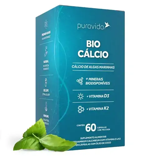 Bio Cálcio Puravida Caixa 66g 60 Cápsulas Gelatinosas