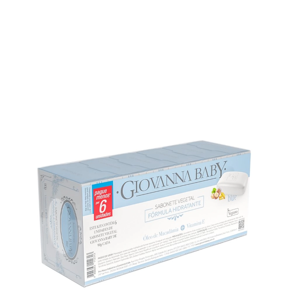 Kit Sabonete Barra Giovanna Baby Leve 6 Pague 5 Blue 90g