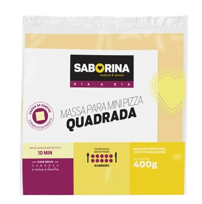 Massa Pizza B.saborina 400g Quadrada