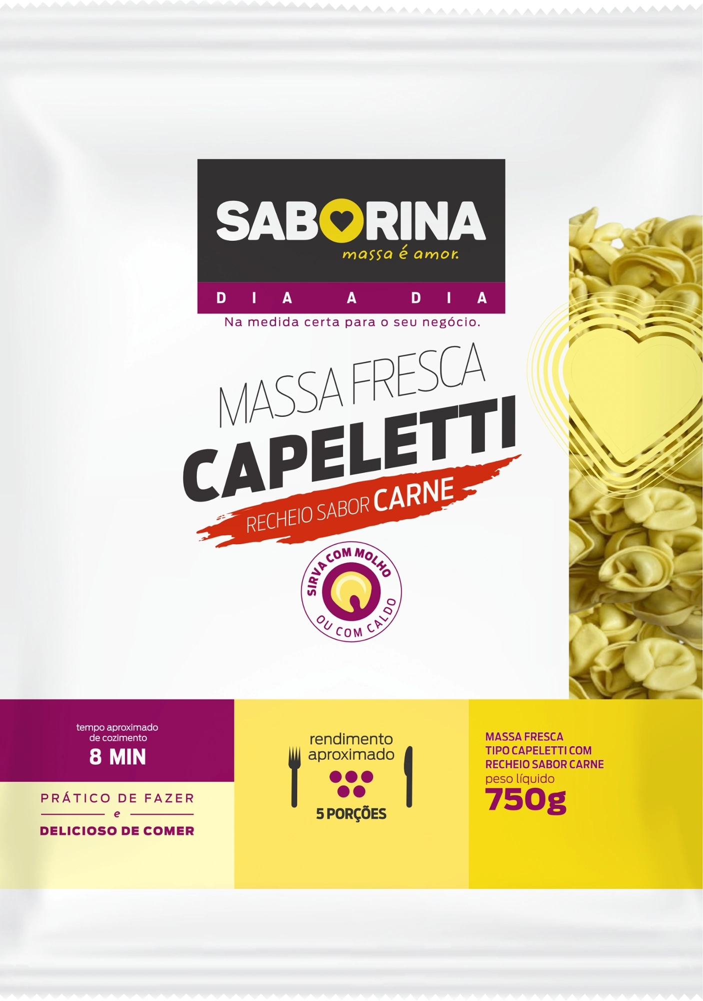 Capeletti Saborina Carne 750g