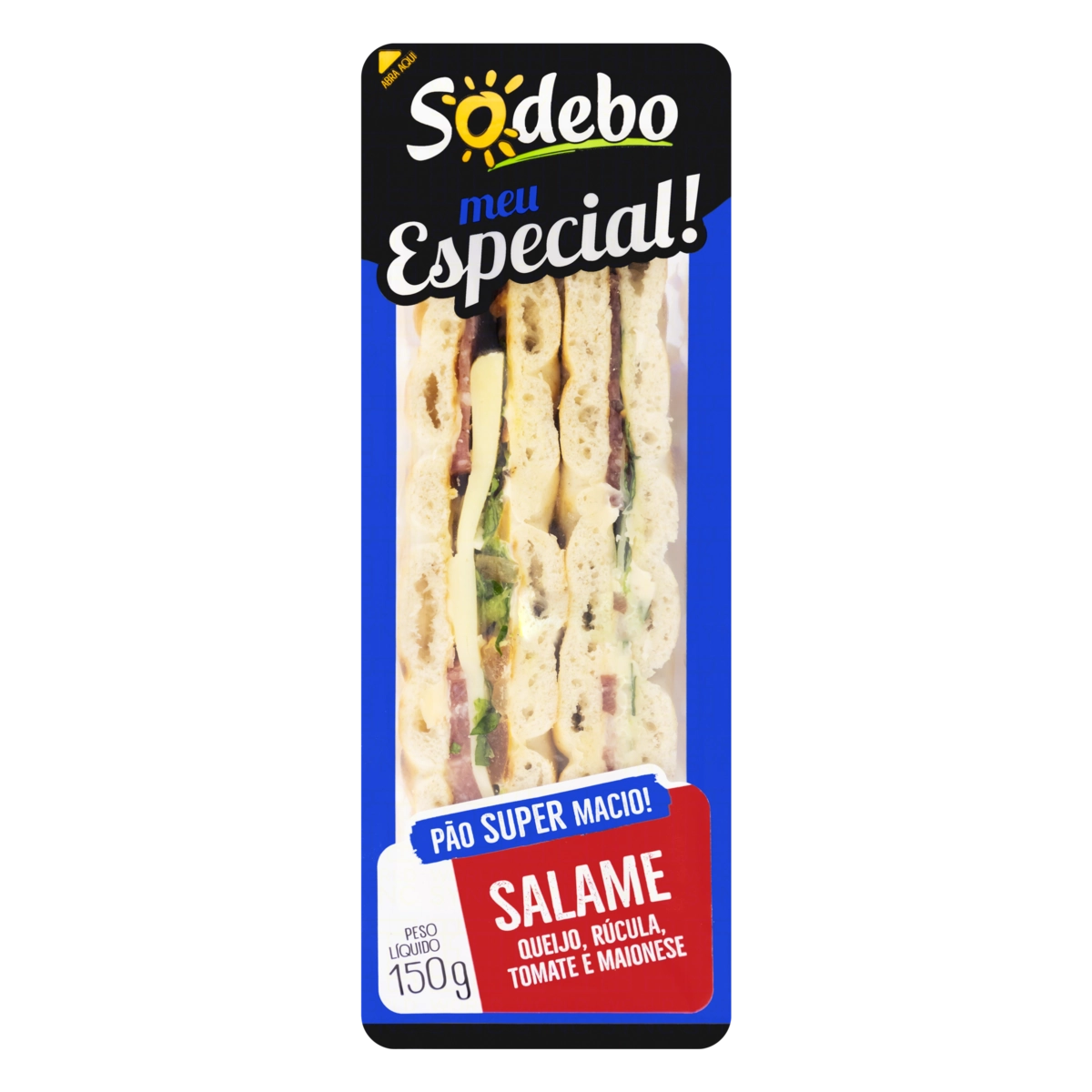Sanduíche Resfriado Salame Sodebo Meu Especial Bandeja 150g