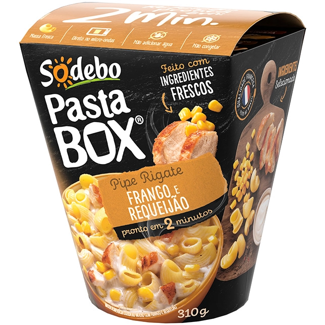 Pipe Rigate Frango E Requeijão Sodebo Pasta Box Caixa 310g